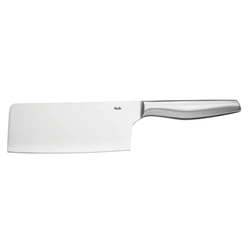 Fissler Essential® Hackbeil 16,5 cm, präzisionsgefertigte Klinge aus rostfreiem Stahl und nahtloser Griff, auf einem sauberen weißen Hintergrund.