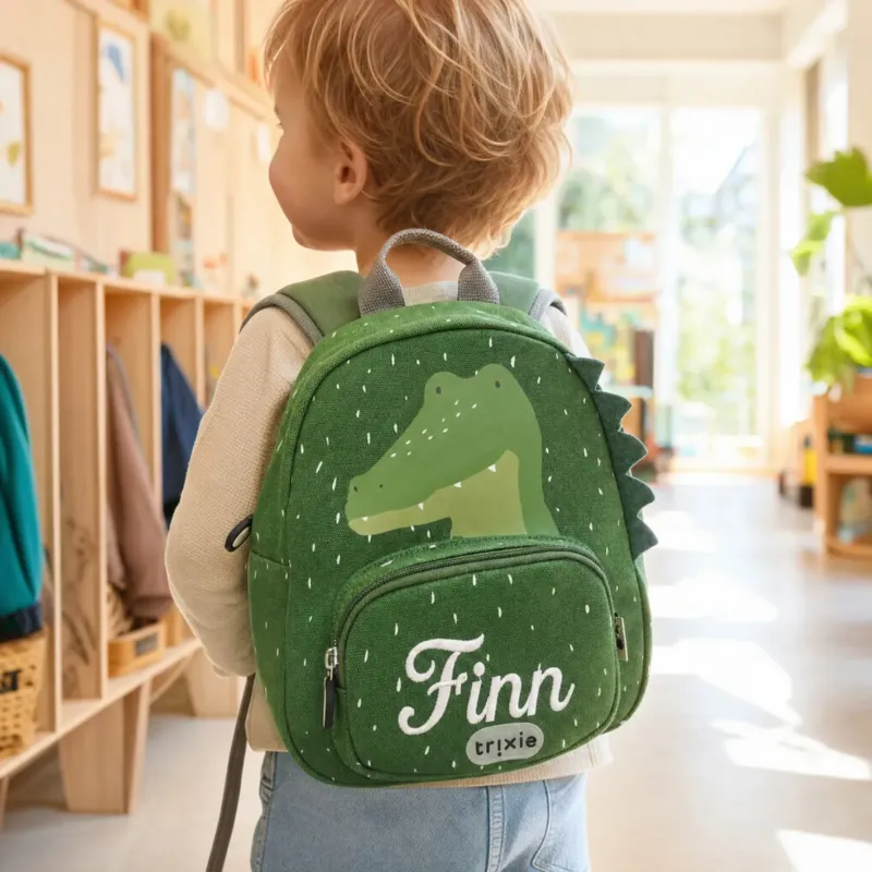 Trixie Kindergartenrucksack Krokodil, Klein 5,25 L, ab 2 Jahren