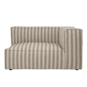 Catena Sofa Armrest Right L401 in Louisiana sand/off-white stripes