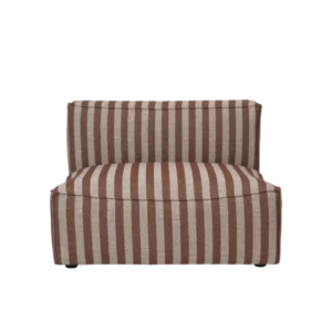 Catena Sofa Center L100 in Louisiana sand/chocolate stripe