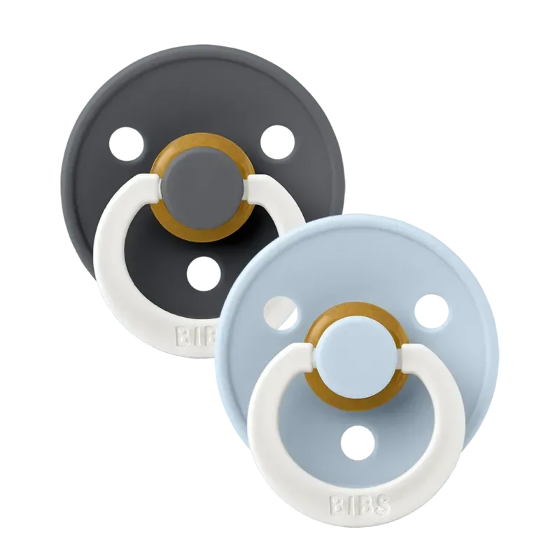 bibs colour glow pacifiers in blue
