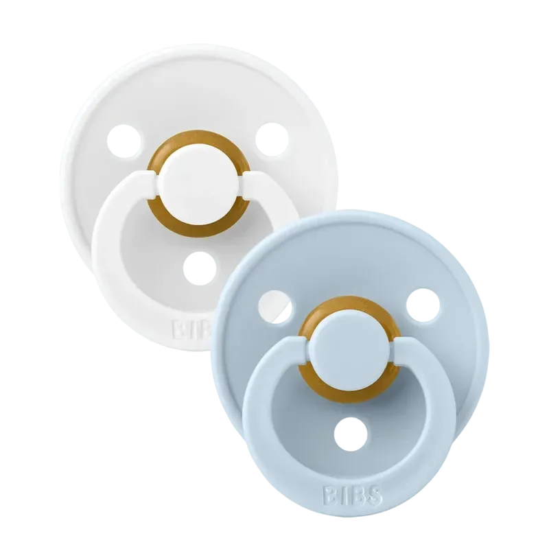 Colour 2 Pack - White/Baby Blue - BIBS