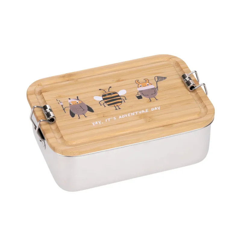 Brotdose Kinder Edelstahl Lunchbox, Nature