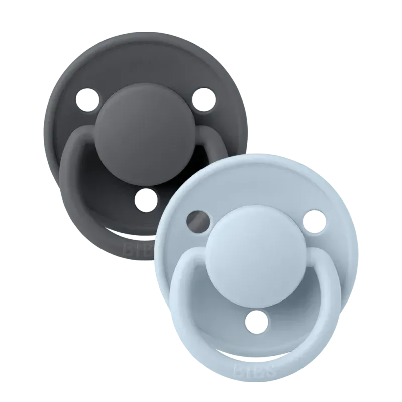De Lux 2 PACK - Iron/Baby Blue - BIBS
