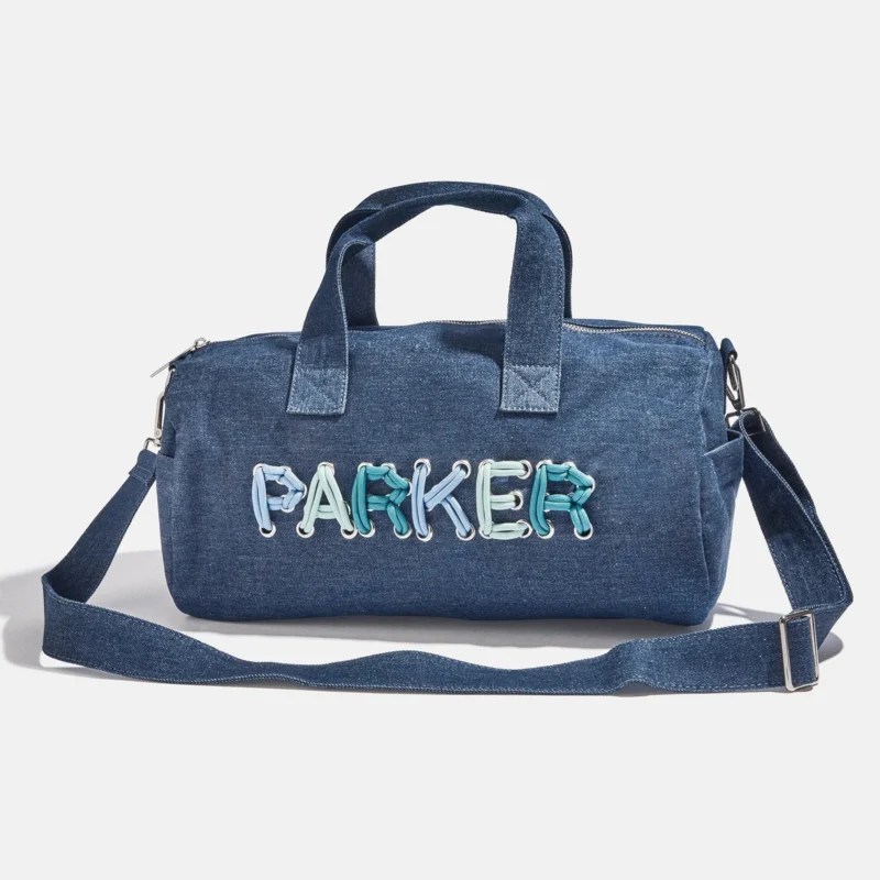 Thready to Go Kids’ Custom Duffle - Dark Denim/Blue Multi