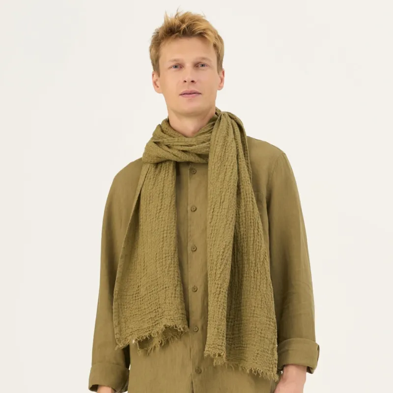 Leinenschal Dandelion, Olive Khaki