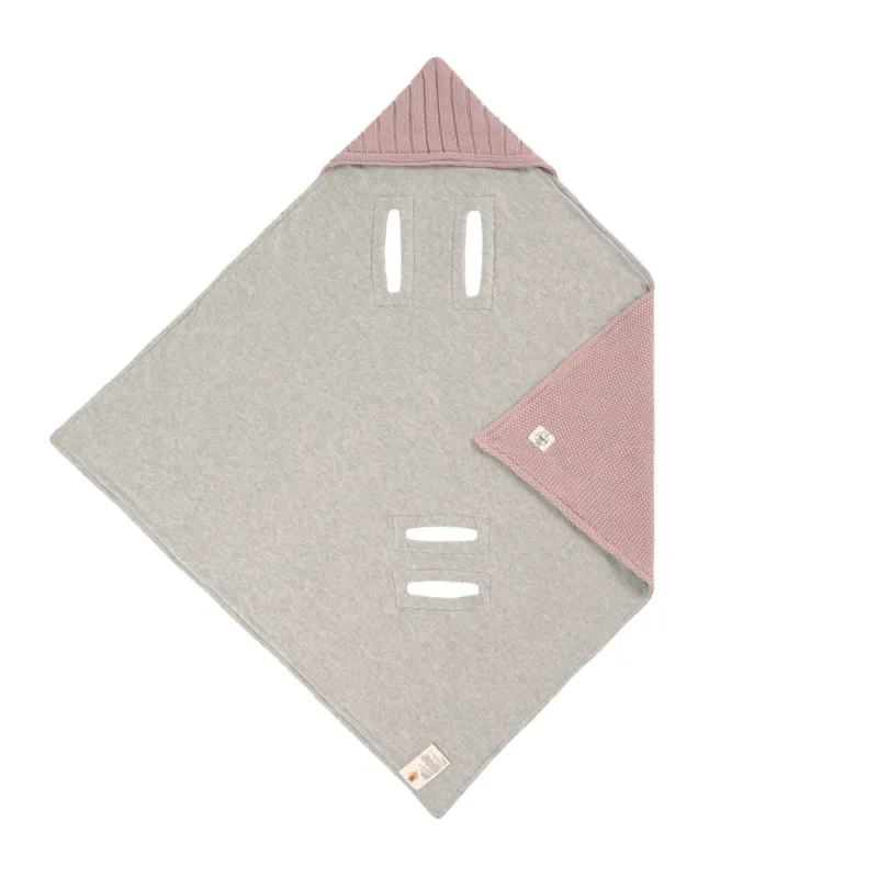 Einschlagdecke Baby Bio Baumwolle, Dusky Pink