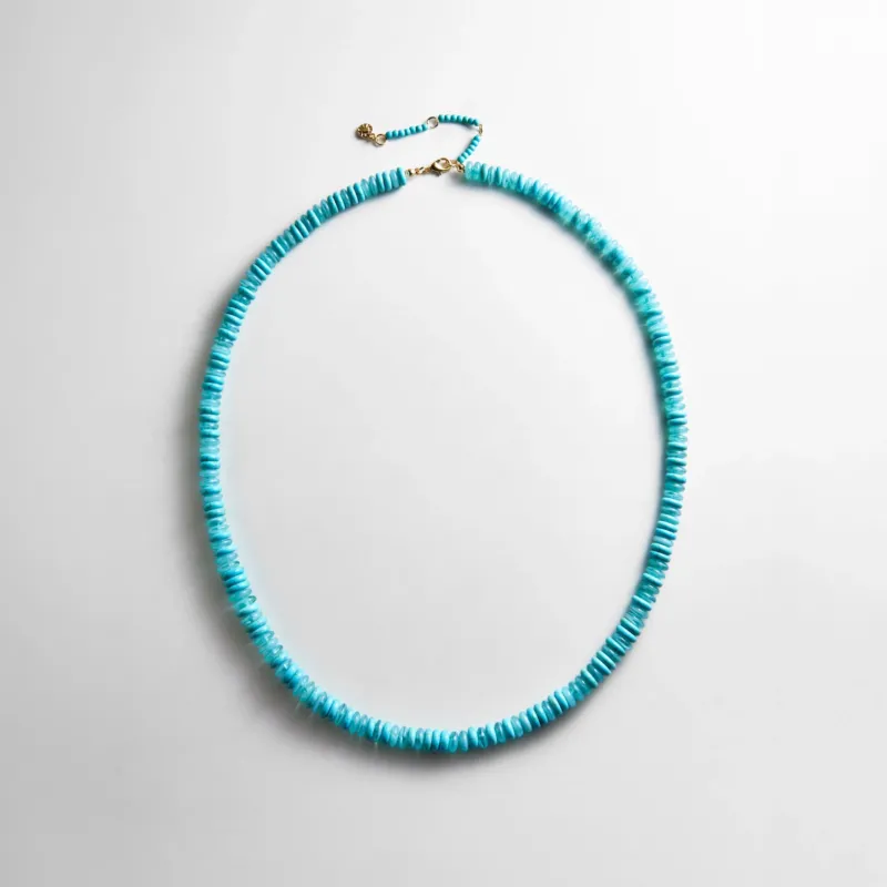 June Semi-Precious Beaded Necklace - Turquoise Bead