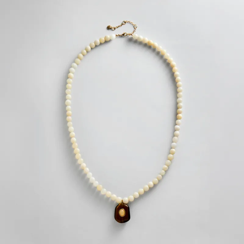 Janelle Semi-Precious Necklace - Ivory