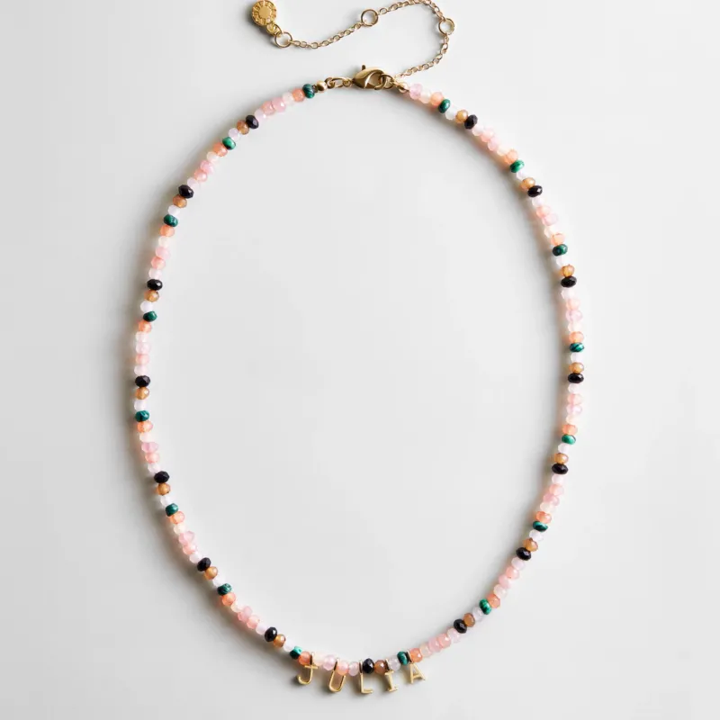 Mini Semi-Precious Custom Necklace - Sunrise Multi