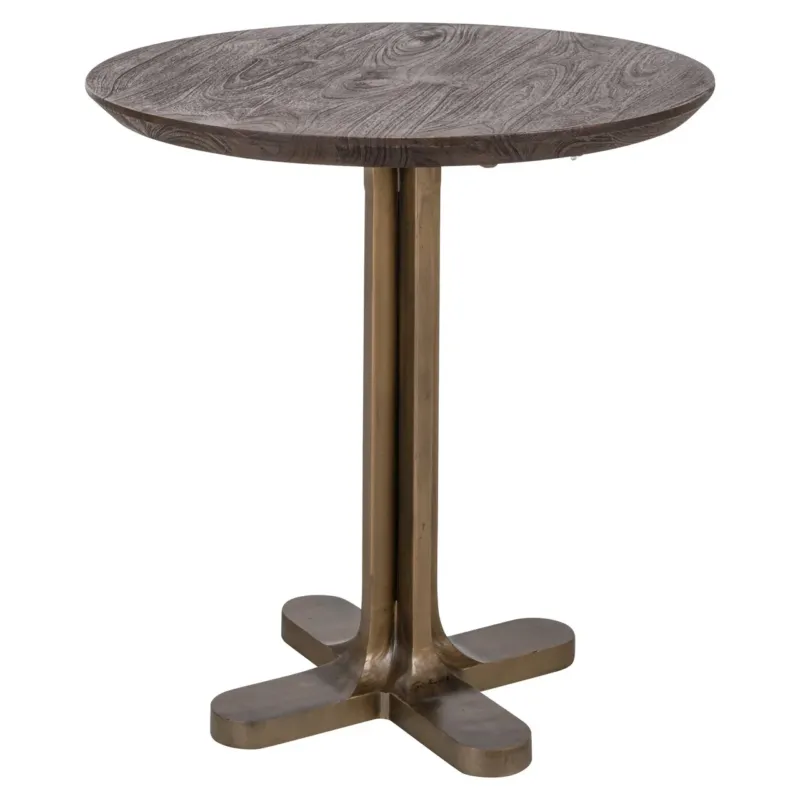 Richmond Interiors runder Bistrotisch Revelin dunkelbraun | ø 75 cm