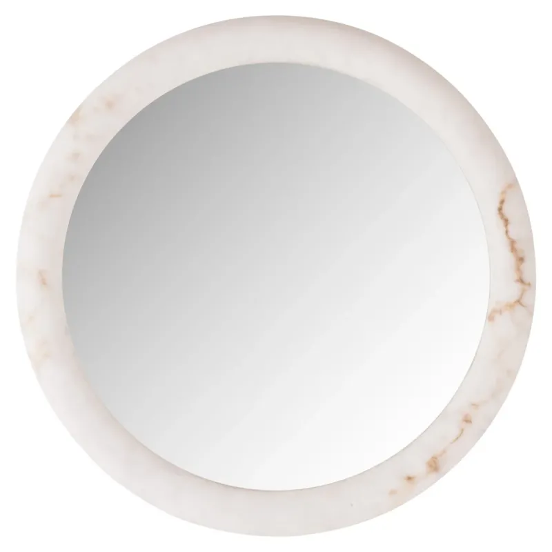 Richmond Interiors runde Wandlampe Oravelle aus Faux Alabaster | ø 80 cm