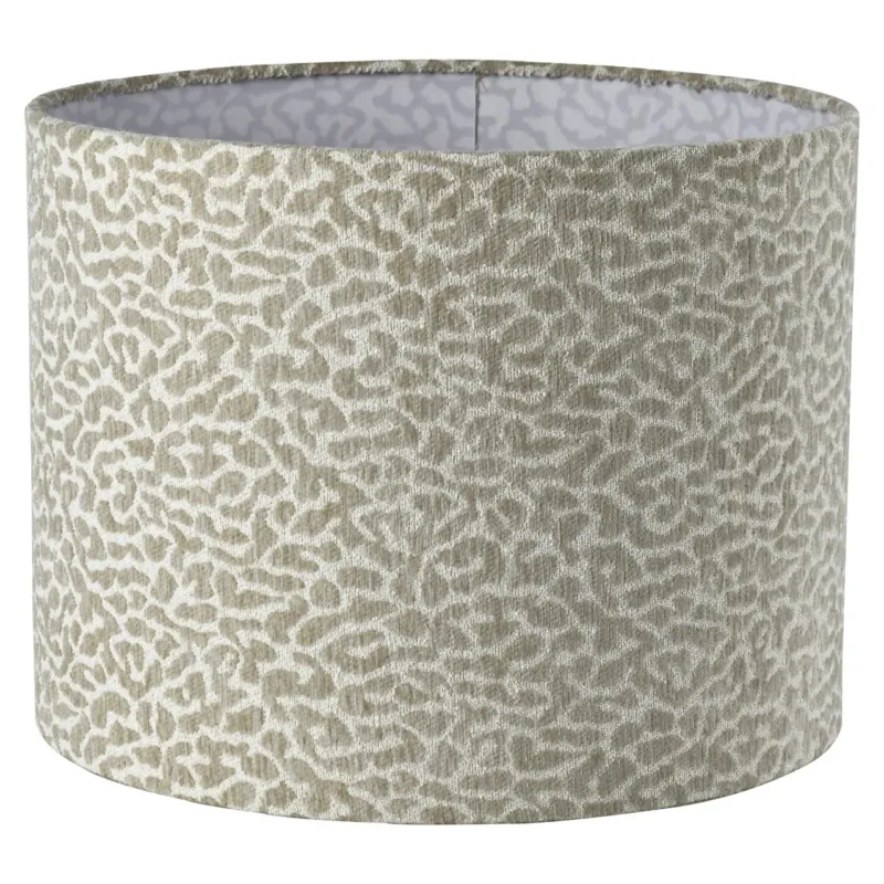 Richmond Interiors runder Lampenschirm Zena beige leopard | ø 50 cm
