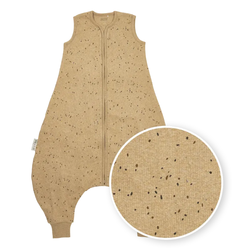 Meyco Schlafsack Jumper Rib Mini spot Toffee Melange Studio