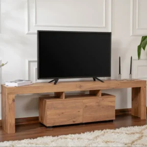 TV-Möbel - TV-Möbel Natur Melamin Scheitel 50x180x31,3 cm - Dimehouse