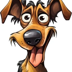 Motivtransfer 2501 Lustiger brauner Hund
