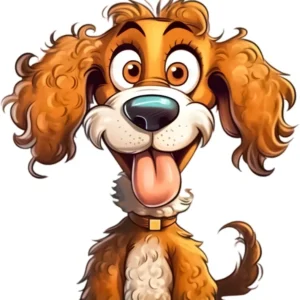 Motivtransfer 2515 Lustiger brauner Hund
