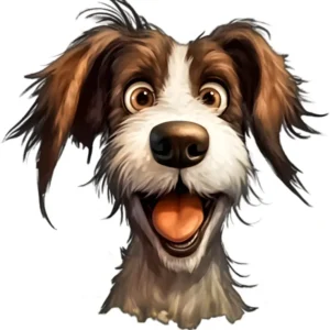 Motivtransfer 2516 Lustiger braunes Hundegesicht