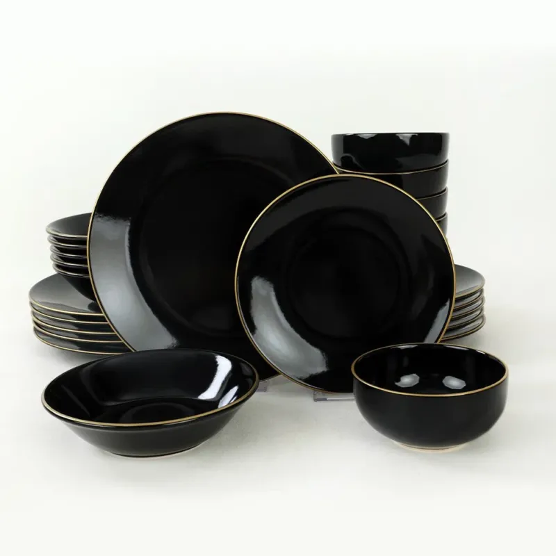 TY040424F650A841600MAET600 Schwarzgold, 100 % KERAMIK-STEINZEUG, 27 cm breit