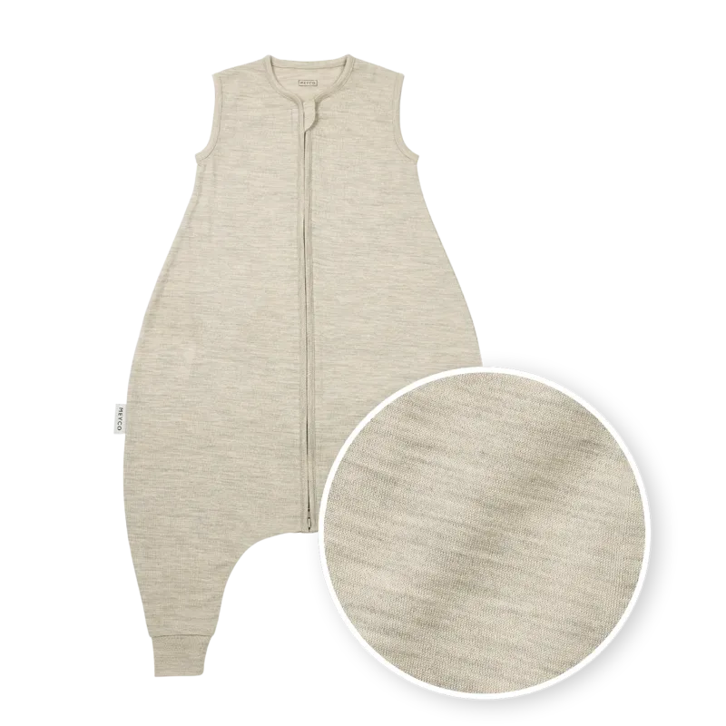 Meyco Schlafsack Jumper ohne Ärmel Merinowolle Sand Melange Studio