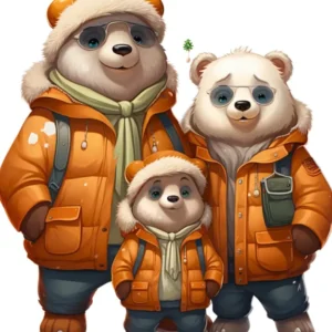 Motivtransfer 3253 Eisbären mit Jacke
