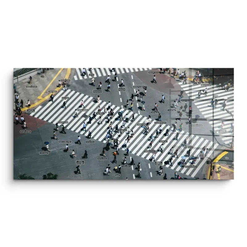 DOTCOMCANVAS Small people thing 2.0 Acrylglasbild Vorderansicht ohne Rahmen