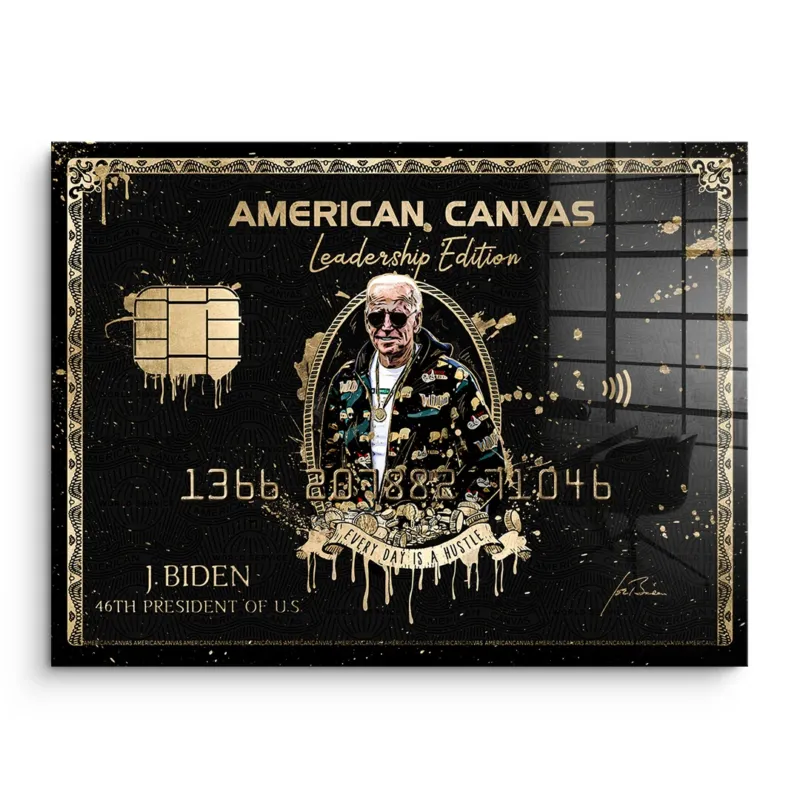 DOTCOMCANVAS Acrylglasbild Royal American Canvas Joe Biden ohne Rahmen