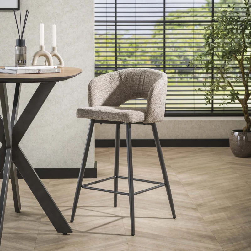 Barhocker - 2er-Set Barhocker Alba Tissee Cargo Sand - Dimehouse