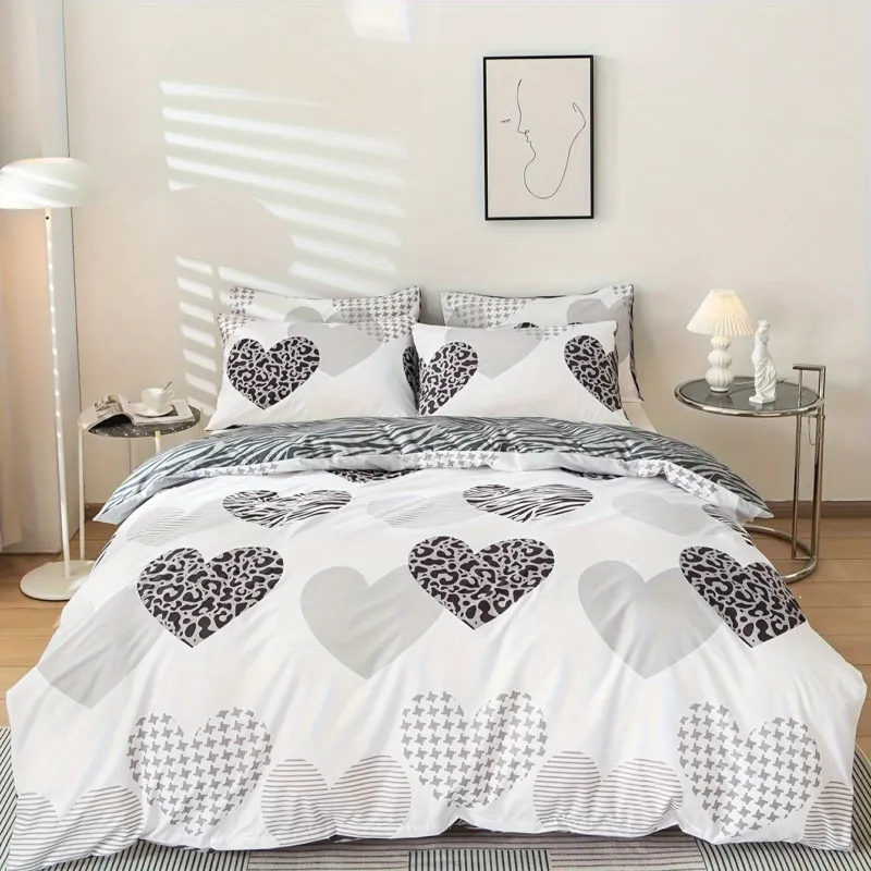 VIVAPRINT – 3pcs Multicolor Pattern Duvet Cover Set