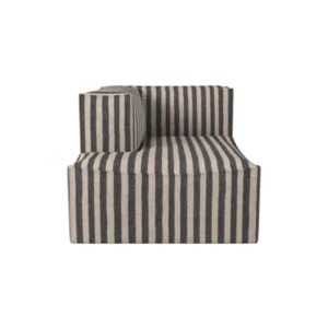 Catena Sofa Chaise Longue Left S600 in Louisiana sand/black stripe