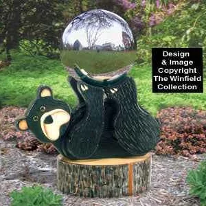 Bear Gazing Ball Holder Wood Project(F)
