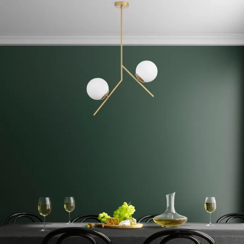 Hängelampen - Hängelampe 2 - Lichter Goldglas Nimbus - Dimehouse