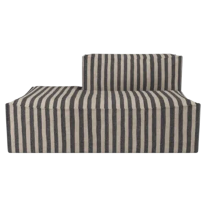 Catena Sofa Open End Left S300 in Louisiana sand/black stripe