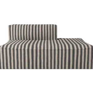 Catena Sofa Open End Right in Louisiana sand/black stripes
