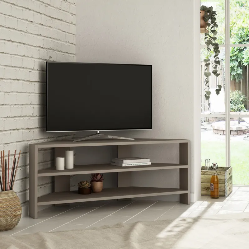 TV-Möbel - TV-Möbel Thales Mokka Melamin 114x45x36 cm - Dimehouse