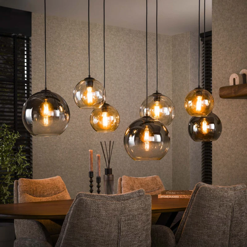 Hängelampen - Modern Hängelampe Glas 7 - helle Juliette - Dimehouse