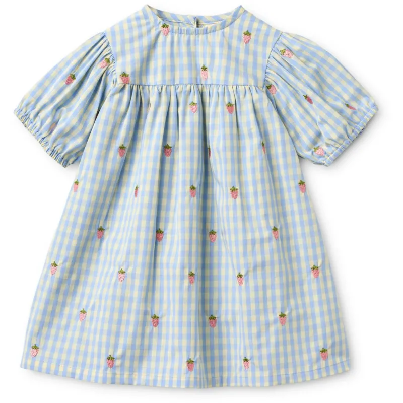 Flöss Sky Berry Gingham Mille SS Klänning
