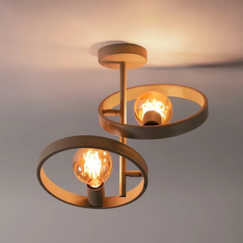 Hängelampen - Modern Deckenlampe Otan 2 - hellbeige 42 cm - Dimehouse