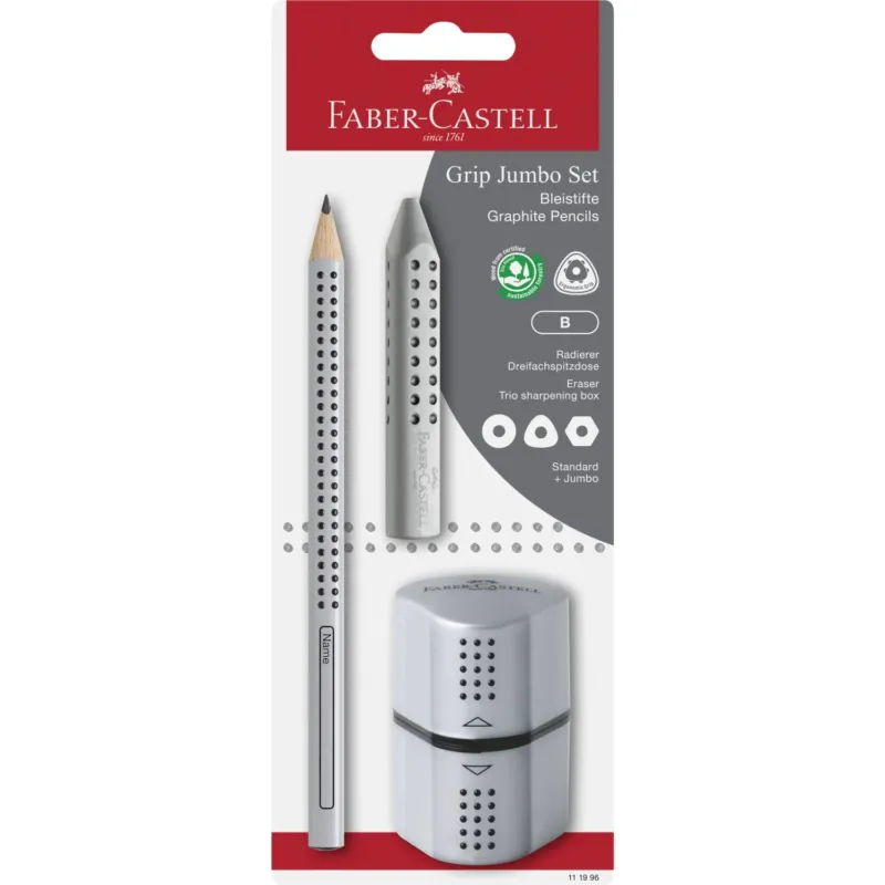 Faber-Castell Jumbo Grip School Kit Silver