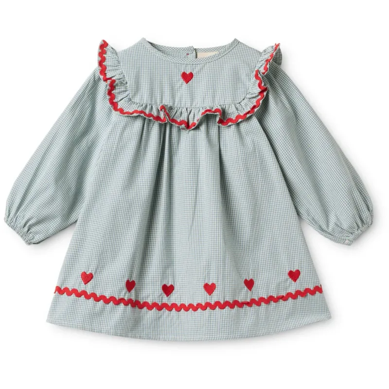 Flöss Light Blue Gingham Ellis Klänning
