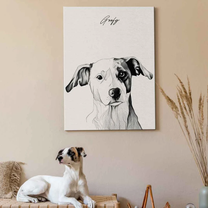 Bleistift Zeichnung Haustier Portait Personalisierbar