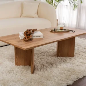 Couchtische - Rechteckig Couchtisch Siban Atlantic Kiefernholz Aussehen - 119x60 cm - Dimehouse