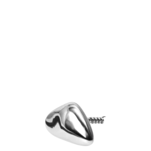 Orevo Corkscrew in polished stainless steel with rounded pebble-shaped handle