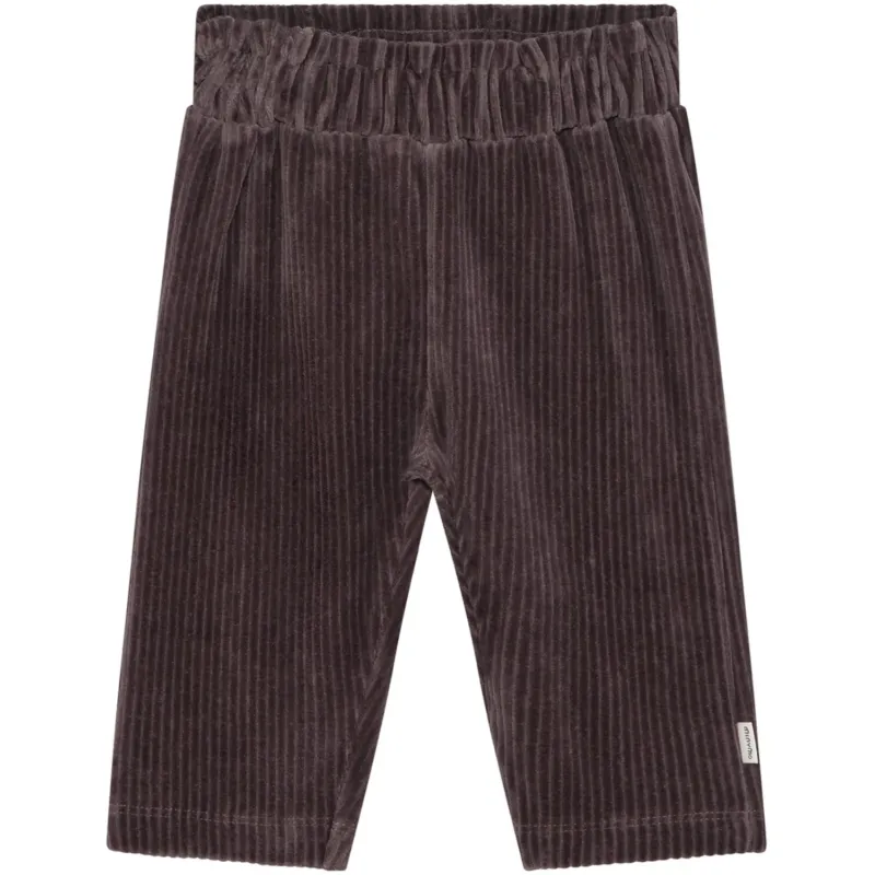 Minymo Plum Truffle Byxor Velour