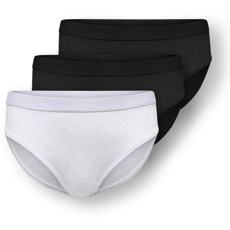 kids ONLY Super Light Grey Melange Koglola 3-Pack Logo Kalsonger Acc Noos