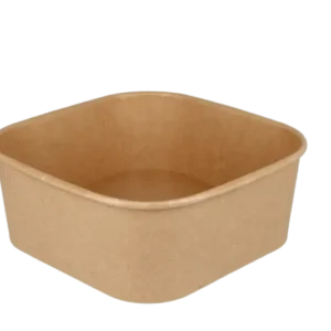 TakeAware.nl Maaltijdbakken en schalen Vierkante maaltijdbak karton 1200ml Kraft 170mm