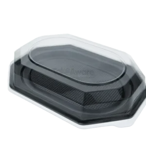 takeaware.nl Maaltijdbakken en schalen Deksel voor catering schalen 45cm transparant rPET