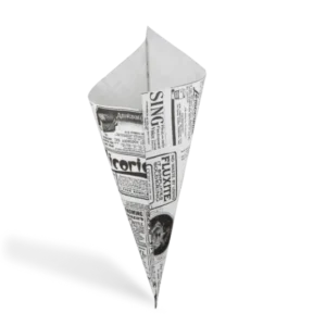 takeaware.nl Puntzakken Puntzakken 'Krant' K21 - 21cm vetvrij papier BIO