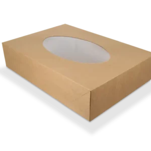 takeaware.nl Cateringdozen Cateringdozen kraft klein met venster 36x25x8cm BIO