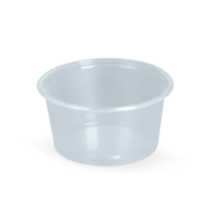 takeaware.nl Saus- en amusebakjes Rond bakje 100cc Ø70mm Transparant